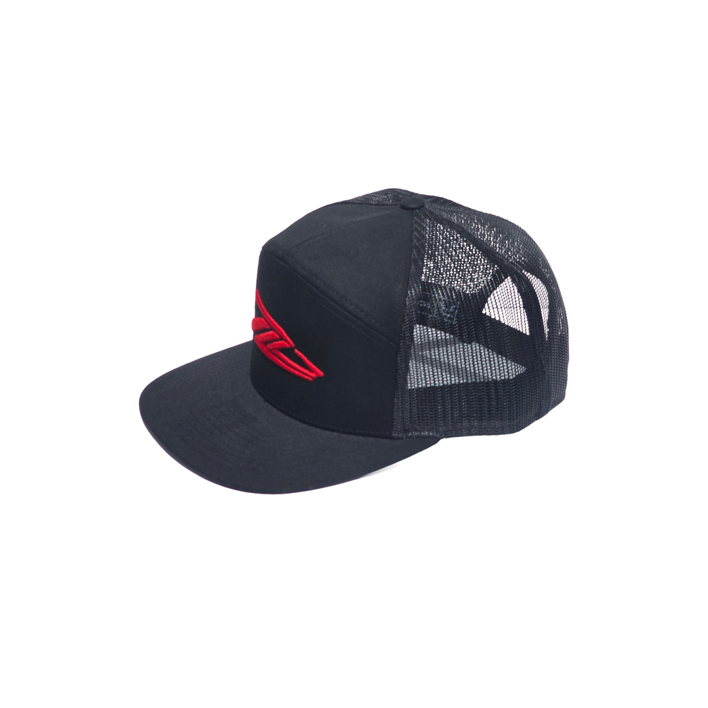 ロンパ、ハット TLD Snap-Back - Black/Red Logo – The Last Detail LLC.
